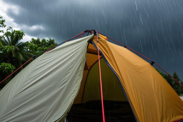 Como proteger sua barraca de chuva, vento e outros desafios naturais